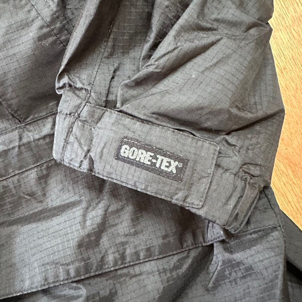 Vintage 90s EBTEK Eddie Bauer Gore-Tex Rain Jacket Black Mens M Gorpcore - Picture 3 of 10